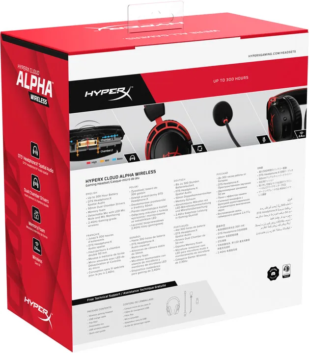 Kufje HyperX Cloud Alpha Wireless - 6