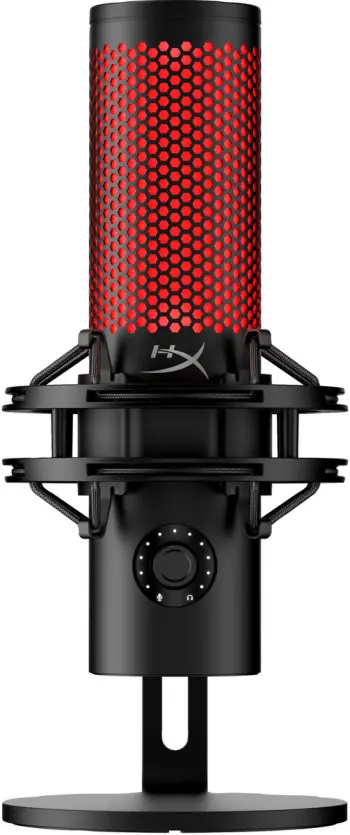 Mikrofon podcasti, HyperX QuadCast 2 872V1AA, me kabllo, USB, ndërfaqe 3.5 mm, e zezë/kuqe