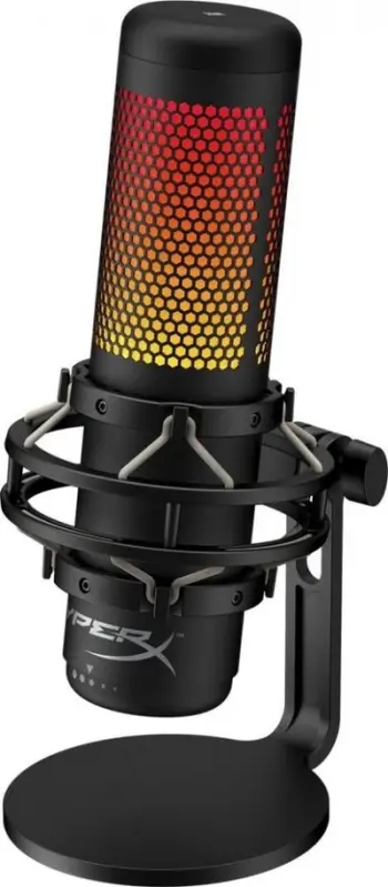 Mikrofon, HyperX 4P5P7AA, USB kondensator, me RGB, me shock mount, i zi