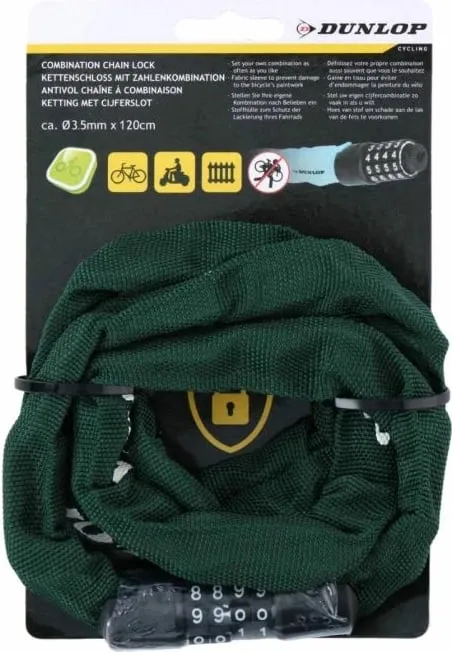 Zinxhir sigurie për biçikletë Dunlop, jeshil - 2