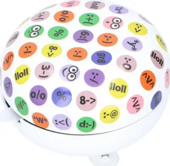Zile biçiklete Dunlop 1042275, 80mm, Smiley Face, metalike