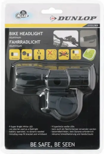 Llambë biçiklete Dunlop, 9 LED, 3AAA