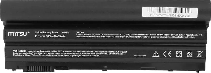 Bateri Mitsu për Dell Latitude E5420, E6420, 6600mAh, 11.1V - 3