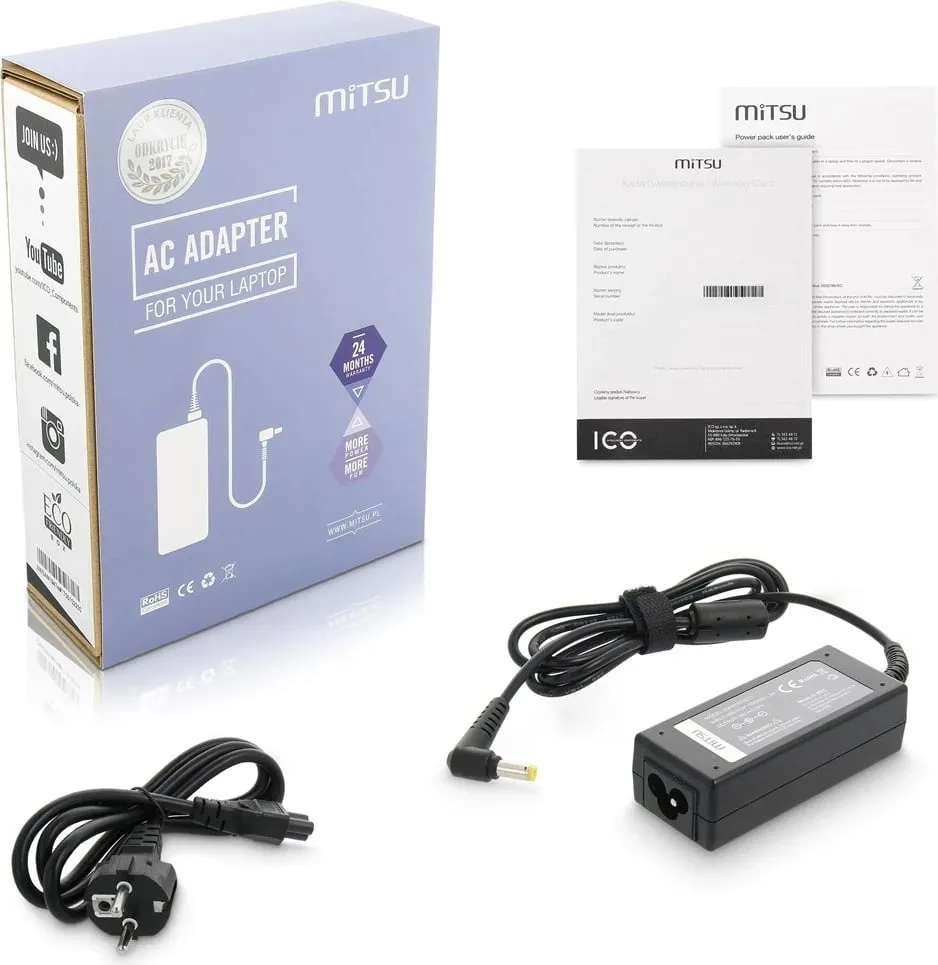 Adapter Mitsu për laptop Acer, 19V, 2.37A - 1