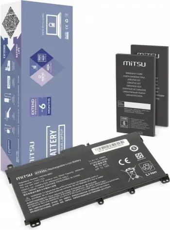Bateri laptopi Mitsu për HP 240 250 G7 G8 340 348 G5 G7, 3400 mAh 39 Wh, 11.4V