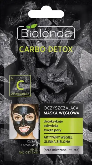 Maskë me karbon për fytyrë Bielenda Carbo Detox, 8 g