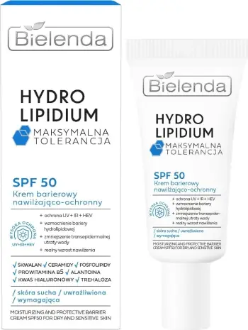 Krem fytyre Bielenda HYDROLIPIDIUM, hidratues dhe mbrojtës, SPF 50, 30 ml