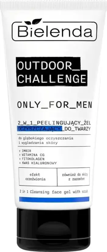 Xhel pastrues dhe peeling për fytyrë për meshkuj Bielenda Only For Men Outdoor Challenge 150g