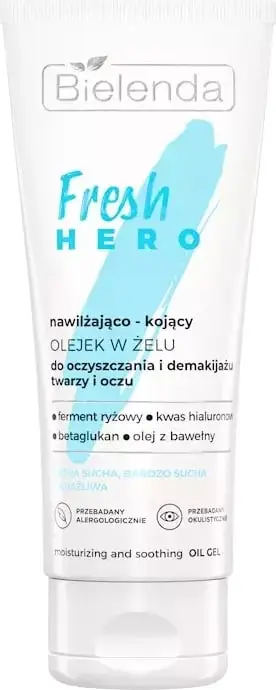 Xhel vaj për pastrim dhe largim të make-up-it Bielenda Fresh Hero për femra, 90g