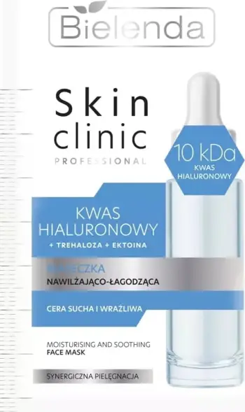 Maskë fytyre Bielenda Skin Clinic Professional Hyaluronic Acid, hidratuese dhe qetësuese, 8 g