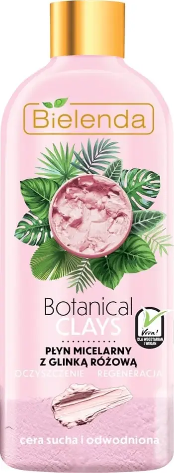 Ujë micelar për fytyrë Bielenda Botanical Clays Pink Clay, 500ml