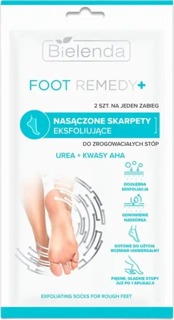 Çorape eksfoliuese për këmbë Bielenda Foot Remedy, me ure dhe acide AHA, 1 palë