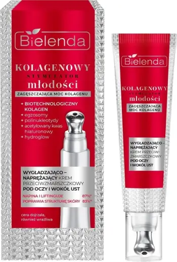 Krem për sy dhe buzë kundër rrudhave Bielenda Collagen Youth Stimulator për femra 15ml