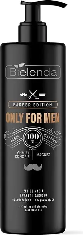 Xhel larës fytyre dhe mjekre Bielenda Only for Men, 190ml