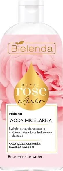 Ujë micelar Bielenda Royal Rose Elixir, 400ml, për fytyrë, me trëndafil