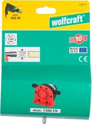 Pompë uji për stërvitje Wolfcraft WF2202000, 1300l/h, 6mm - 2