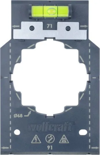 Shabllon për shënjim Wolfcraft 5975000, për kuti 68mm, plastik - 2