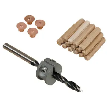 Set shpimi Wolfcraft, 8 mm, i argjendtë