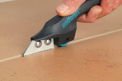 Gërvishtëse fugash Wolfcraft, për pllaka 2.5 6 mm, me teh karburi, jeshile - 4