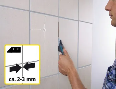 Gërvishtëse fugash Wolfcraft, për pllaka 2.5 6 mm, me teh karburi, jeshile - 5
