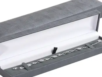 Kuti dhuratë për byzylyk JK Box GZ-9/A25, e hirtë/bardhë