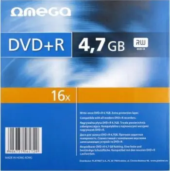 Disk Omega DVD+R 4.7 GB 16x, 1 copë