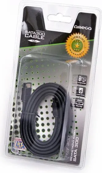 Kabllo Omega, SATA-SATA, 1m, e zezë - 1