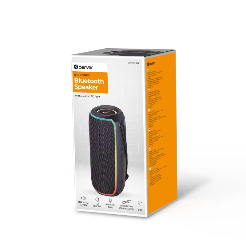Denver Bluetooth Speaker & LED light - 2
