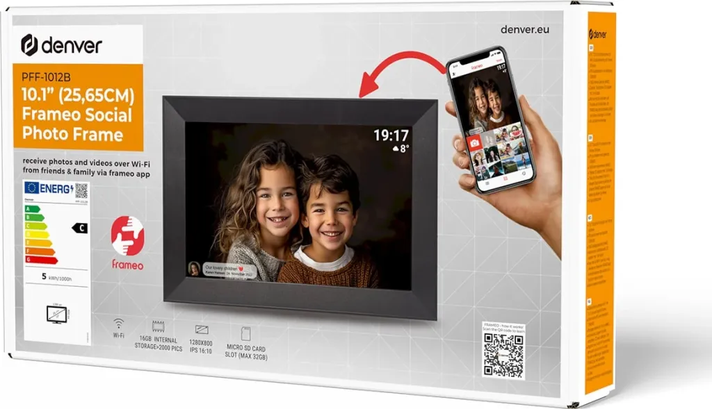 Kornizë dixhitale Denver Frameo PFF-1012B, 10.1", 16 GB, e zezë - 7