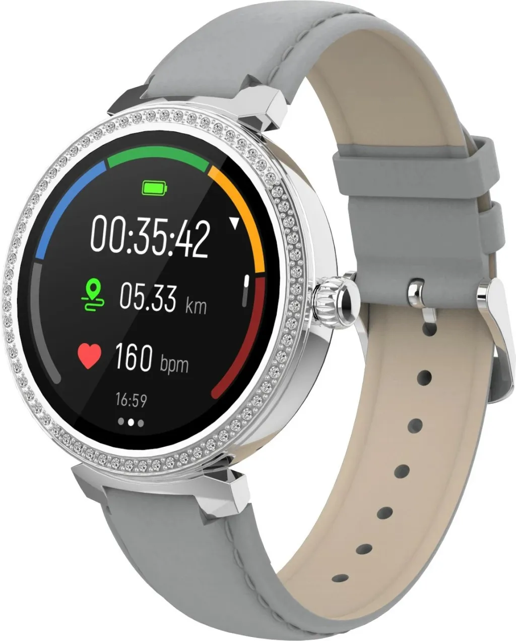 Smartwatch Denver SWC-342GR, 1.32", Bluetooth, IP67, jeshile gri - 2