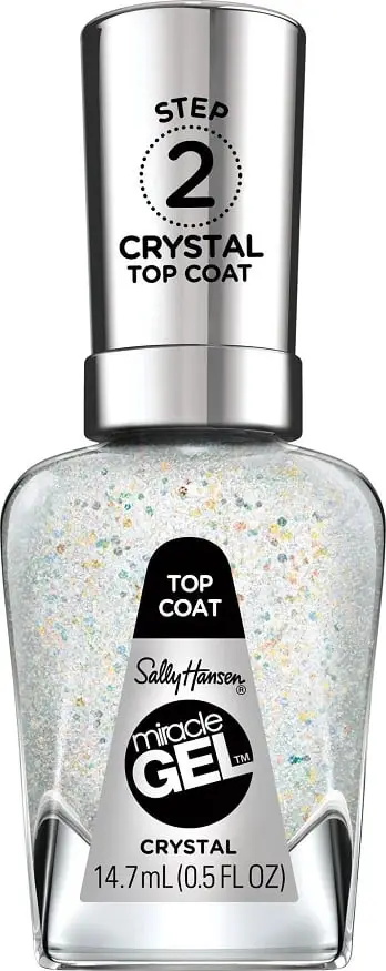 Llak thonjsh Sally Hansen Miracle Gel Crystal Top Coat, 0.5 fl oz, transparent
