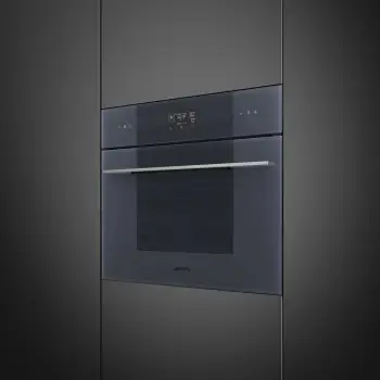 Furrë me mikrovalë SMEG Linea SO4102S3G, 40 L, 1000 & 1200 W, e zezë