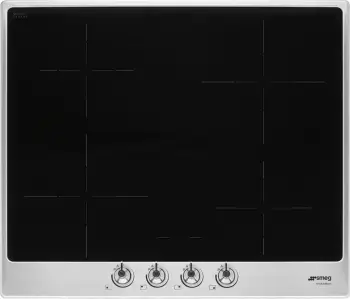 Pllakë gatimi me induksion SMEG Classica SI364FXM, 4 zona, 60 cm, e zezë