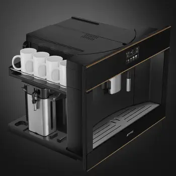 Pajisje montuese për kafe SMEG CMS4604NR Dolce Stil Novo, e zezë/bakër