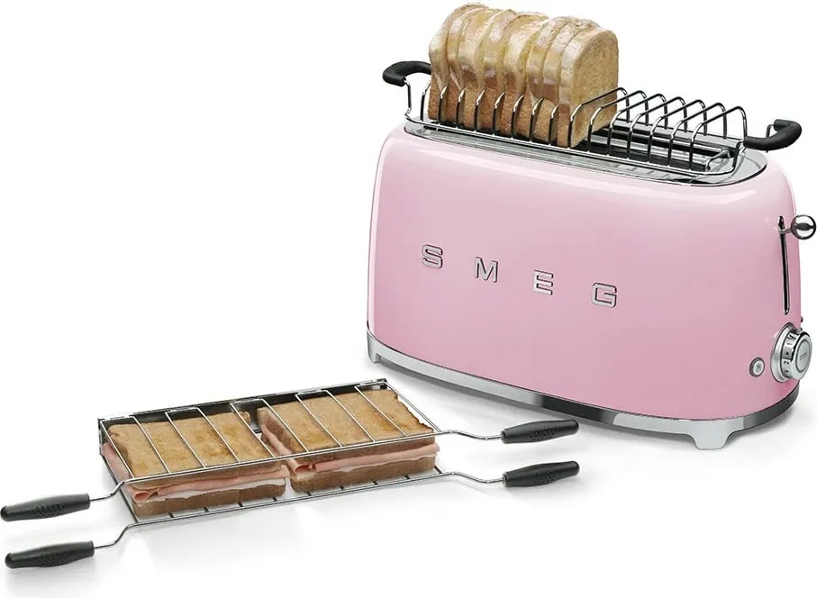 Tostier SMEG 50's Style, 4 feta, rozë - 3