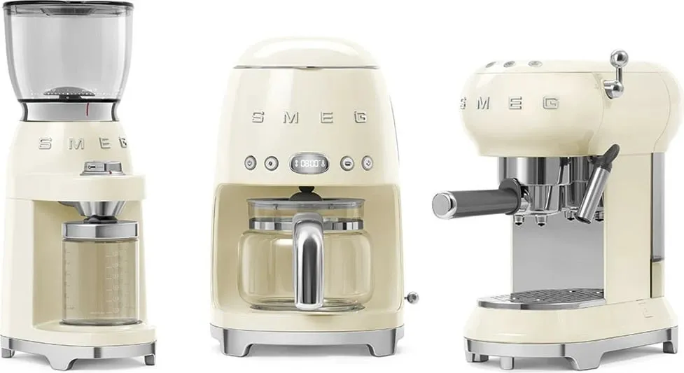 Mulli kafe SMEG CGF11CREU, 150W, çelik inox, krem - 6