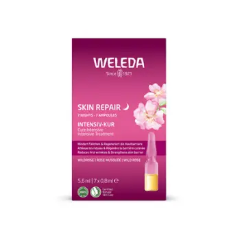Ampula rigjeneruese për fytyrë Weleda Wild Rose Skin Repair (Intensive Treatment) 7 x 0.8 ml
