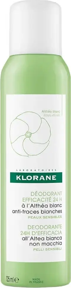 Deodorant sprej Klorane Efficacite 24h with White Althea, 125 ml