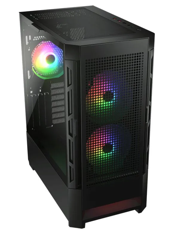 Kasë për PC COUGAR AIRFACE RGB, e zezë - 3