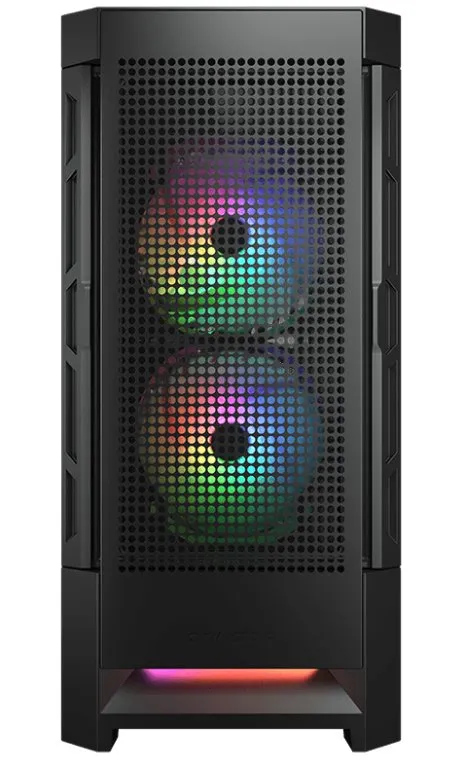 Kasë për PC COUGAR AIRFACE RGB, e zezë - 4