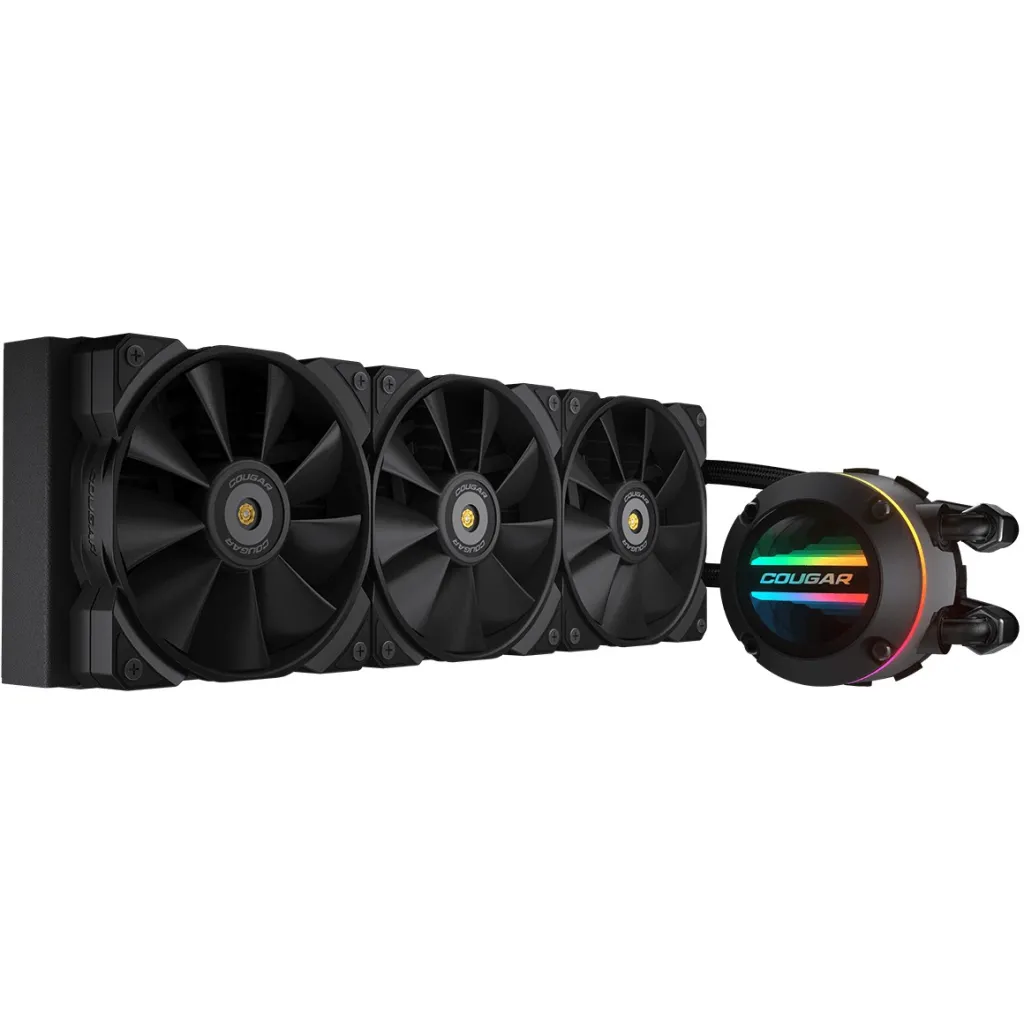 Ftohës me lëng Cougar POSEIDON-GT 360, ARGB, 3x12cm, i zi - 1