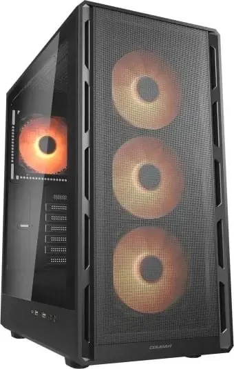 Kasë Cougar Airface Pure PRO midi, ARGB, e zezë
