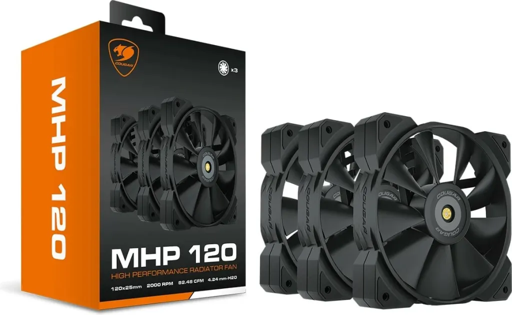 Ventilator kase Cougar MHP 120, 120mm, 3 copë, e zezë - 5