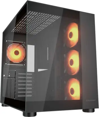 Kuti kompjuteri Cougar FV150, MIDI Tower, 4 ventilatorë ARGB, xham i temperuar, e zezë