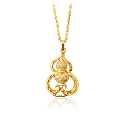 Qafore dhe varëse e flakëruar në ari 24 karatësh QV24K, 36 x 20 mm - 1