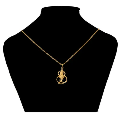 Qafore dhe varëse e flakëruar në ari 24 karatësh QV24K, 36 x 20 mm - 4