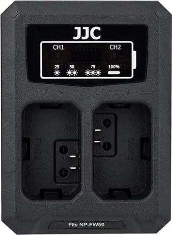 Karikues për bateri kamere JJC Dual USB 2x Battery për Sony Np-fw50