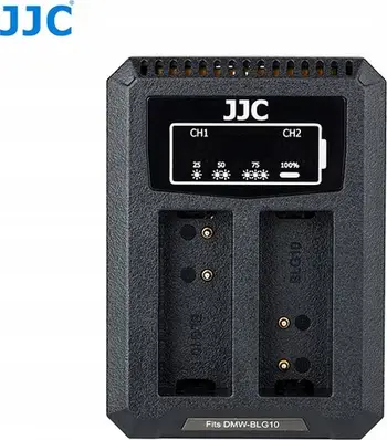 Karikues i dyfishtë USB JJC, për Panasonic Dmw-blg10 / Dmw-ble9 / Leica Bp-dc15