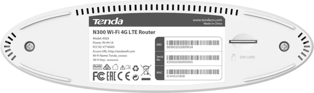 Router Tenda N300, wireless, 2.4 GHz, 4G, i bardhë - 3