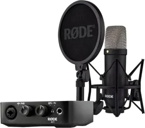 Set studio RODE NT1 Signature Black + AI-1 Studio Kit MK2, e zezë - 1